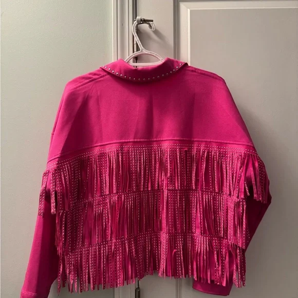 Pink Fringe Women's Jacket - Picture 3 of 3
